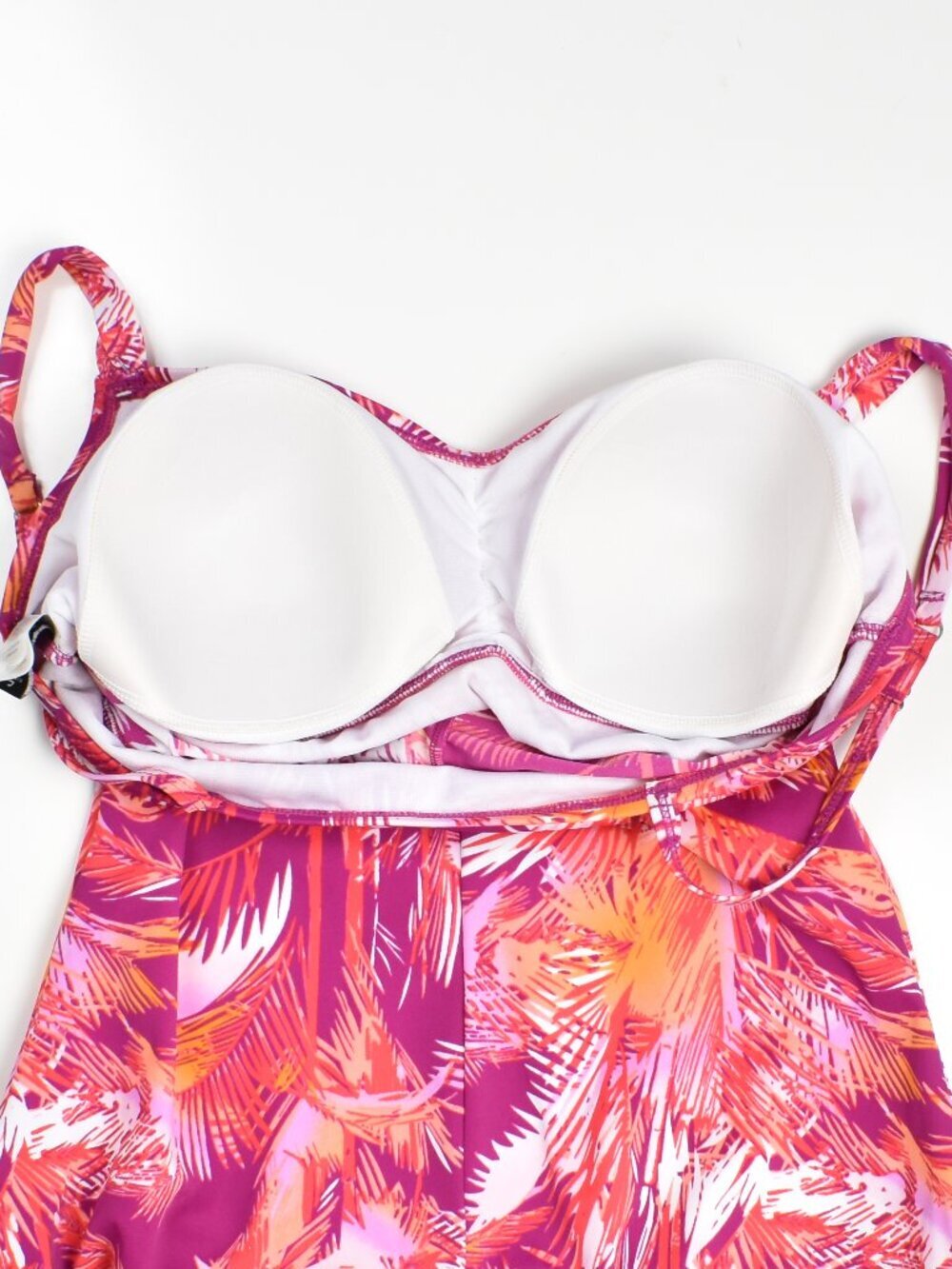 Jantzen Tropical Ruched V-neck One-Piece Swimsuit - 14 - Picture 7 of 8